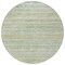Homeroots 8' Mint Green Round Striped Washable Indoor Outdoor Area Rug 607964 - alternate 6