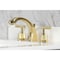 Kingston Brass Widespread Bathroom Faucet with Knurled Handle and Brass Pop-Up, Polished Brass KS4982KNL - alternate 3