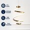 Jonathan Y Whirl 11" 1-Light Modern Minimalist Metal Helix Swirl Abstract Integrated LED Pendant, Gold Painting JYL1704C - alternate 4