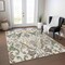 Homeroots 10' X 14' Ivory Green And Brown Floral Washable Indoor Outdoor Area Rug 605288 - alternate 5