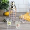 Wanda June Home Bordertown Buzz 7 Piece Glass Bar Collection with Drink Recipe Shaker Set in Pink 135013.07R - alternate 4