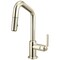 Brizo Litze Pull-Down Prep Faucet with Angle Spout, Industrial Handle Polished Nickel 63964LF-PN - alternate 1