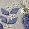 Homeroots 8' Blue and Gray Round Floral Indoor Outdoor Area Rug 527633 - alternate 4
