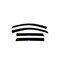 Ventshade Rainguards, Aerodynamic Design, Tape-On, Smoke, Acrylic, Set Of 4 94005 - alternate 1