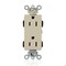 Leviton Straight Blade Receptacle, 5-15R, 15 A, 125V AC, Flush Mount, Self-Grounded M1626-I - alternate 1