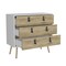 Homeroots 32" White and Natural Three Drawer Dresser 546385 - alternate 14