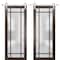 Sartodoors Sturdy Double Barn Door with Frosted Glass Planum 2112 84x96 (2* 42x96) Solid Core Modern Interior PLANUM2112DB-S-CA-84 x 96 (2* 42x96) - alternate 1