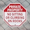 Signmission Private Property No Sitting or Clim, 10 inch X 10 inch, Aluminum Metal Signs, 2PK OC-A-2PACK-10-154 - alternate 3