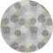 Homeroots 8' Gray Silver And Ivory Round Polka Dot Washable Indoor Outdoor Area Rug 594252 - alternate 3
