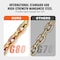 Vevor Binder Chain G80 Tie Down Tow Chain with Hooks 5/16"x10.3' 2 Pack 4900 lbs, 2PK ZGTLS1767875239117810000 - alternate 5