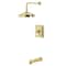Kingston Brass Single-Handle Pressure Balanced Tub and Shower Faucet, Polished Brass KB6142PL - alternate 1