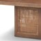 Homeroots 42" Brown and Natural Solid Wood and Wicker Square Double Pedestal Coffee Table 597143 - alternate 5