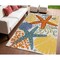 Homeroots 4' X 6' Blue Yellow And Orange Starfish Indoor Outdoor Area Rug 546831 - alternate 3