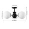 Jonathan Y Olivier 23.5" 3-Light Bohemian Farmhouse Iron/Frosted Glass LED Semi Flush Mount, Black JYL7600B - alternate 5