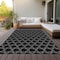 Homeroots 3' X 5' Black And White Geometric Washable Indoor Outdoor Area Rug 613542 - alternate 5