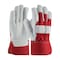 Pip Premium Top Grain Goatskin Leather Palm Glove with Canvas Back, Rubberized Safety Cuff, 12PK 87-1944/L - alternate 1
