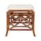 Bali & Pari Morley Marbled Tortoise Natural Rattan Ottoman 268-14698-ZORO - alternate 5