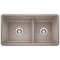 Blanco Precis Reversible 1-3/4 w/Low Divide, Truffle 442522 - alternate 1