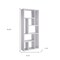 Homeroots 71" White Wood Nine Tier Geometric Bookcase 630391 - alternate 4