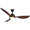 Vaxcel Long Grove, 56 in, Black Ceiling Fan, Walnut Blades, LED, Remote, DC Motor F0143 - alternate 1