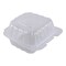 Empress PP Hinged Container Vented Clear 6 in x 6 in 1 Compartment, 300PK ECLPPHL-66 - alternate 2
