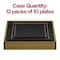 Smarty Had A Party 6.5" Black with Gold Square Edge Rim Plastic Appetizer/Salad Plates (120 Plates), 120PK 506G-CASE - alternate 5