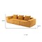Homeroots 111" Gold Corduroy Modular Ribbed Compression Foam Sofa With Toss Pillows 638096 - alternate 5