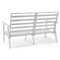 Leisuremod Walbrooke Modern Outdoor Patio Loveseat with White Aluminum Frame and Removable Cushions, Grey WW-57-27GR - alternate 5