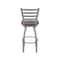Holland Bar Stool Co 410 Jackie Stainless Steel 36in Swivel Bar Stool with Dark Cherry Maple Seat 41036SSDCMpl - alternate 4