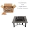 Pure Garden Round Outdoor Wood-Burning Fireplace, 5-Piece Fire Pit Set, 25 lb Box of Fire Starters 50-107FW - alternate 1