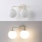 Jonathan Y Louis Parisian Globe 15" 2-Light Metal/Frosted Glass Modern Contemporary LED Vanity Light, Almond JYL3535C - alternate 9