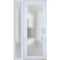 Vdomdoors Front Exterior Prehung FiberGlass Door Frosted Glass / Manux 8102 White Silk / Sidelight Exterior W MANUX8102EXD-WS-W36+14 x H80-LH - alternate 1