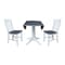 Whitewood Industries Extension Dining Tables, 45 in L, 38 in H, Parawood, 3 Piece Set K05-42DPT-27-C61-2 - alternate 5