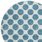 Homeroots 8' Teal Blue And Ivory Round Polka Dot Washable Indoor Outdoor Area Rug 614943 - alternate 3