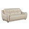 Homeroots 86" Beige Faux Leather Sofa With Black Legs 329507 - alternate 5