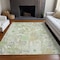 Homeroots 8' X 10' Artichoke Green Lavender And Beige Floral Washable Indoor Outdoor Area Rug 611183 - alternate 6