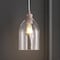 Jonathan Y Fontaine 6.25" Adjustable Greige Glass LED Pendant, Grey/Clear JYL3523A - alternate 5