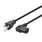 Monoprice Right Angle Power Cord - NEMA 5-15P to Right Angle IEC 60320 C13_ 16AW 7679 - alternate 1