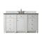 James Martin Vanities Bristol 60'' S Vanity, Bright White w/ Parisien Bleu Silestone Top w/FreePower Wireless Charger 157-V60S-BW-FPBL - alternate 1