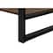 Homeroots 47" Brown and Black Wood and Metal Distressed Sled Console Table With Shelf 489744 - alternate 5
