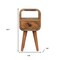 Homeroots 16" Beige Solid Wood Square One Drawer Nightstand 651525 - alternate 8