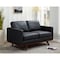 Leisuremod Chester Modern Leather Loveseat with Birch Wood Base, Black CS58BL-L - alternate 5