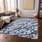 Homeroots 8' X 10' Navy Blue And Ivory Abstract Washable Indoor Outdoor Area Rug 614374 - alternate 6