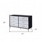 Homeroots 47" Black Silver and Gold Faux Croc Design Six Drawer Double Dresser 486520 - alternate 4