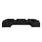 Homeroots Black Leather Modular U Shaped Eight Piece Corner Sectional With Console 643926 - alternate 1