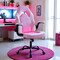 Yssoa Ergonomic Gaming Desk Chair - Adjustable PU Leather Swivel Racing Chair with Flip-up Armrests for H 3A88FNCHARGAMEPNK - alternate 3