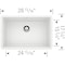 Blanco Precis 27 Single Bowl, White 522429 - alternate 6