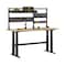 4Dock 72 in. W x 36 in. D  4-Motor Electric Adjustable Height Workbench with Rubber Wood Tabletop WB223R(IB) - alternate 1