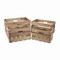 Homeroots Set of Four Brown Solid Wood Crate, 4PK 487672 - alternate 2