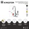 Kingston Brass One-Handle Single-Hole Bathroom Faucet with Deck Plate and Push Pop-Up Drain, Brushed Brass LS8433DKL - alternate 2